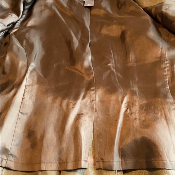 Ann Taylor brown linen blend skirt suit - Picture 10 of 11